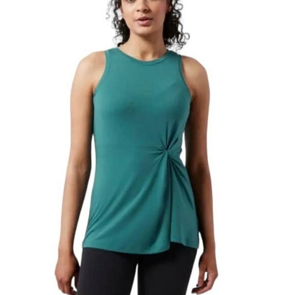 Athleta Radiant Tank Women's XS Teal Twist Front Athletic Athleisure Athletic - Picture 1 of 11